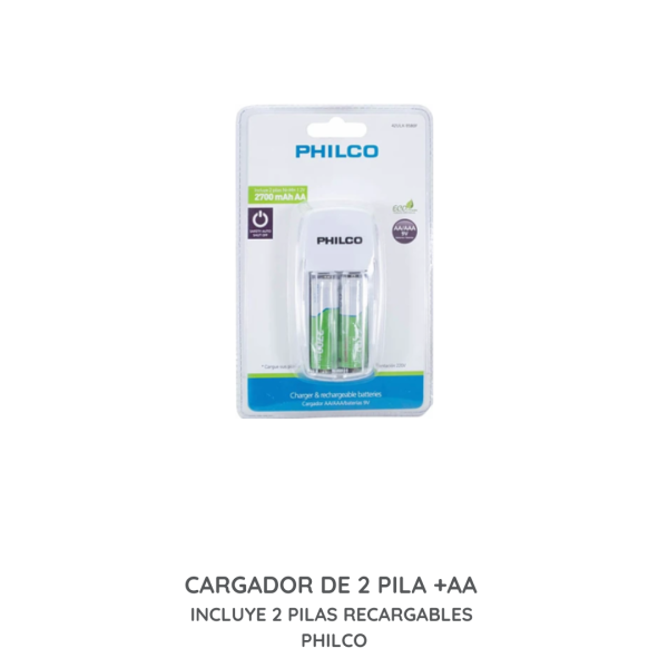 CARGADOR DE 2 PILA +AA